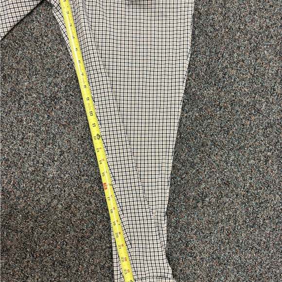 Banana Republic Women’s Size 4 Plaid Pleated Cuff Pant Navy Khaki - Picture 4 of 8